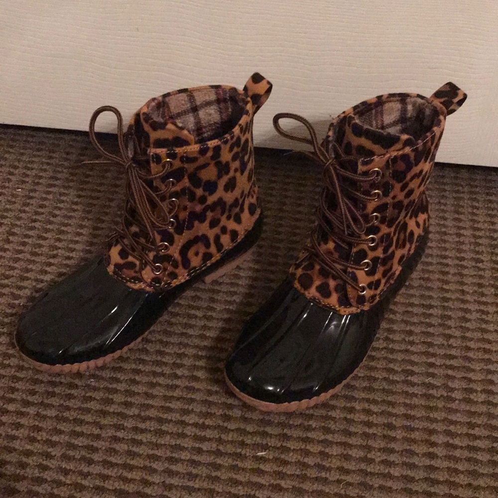 Leopard Rain Boots